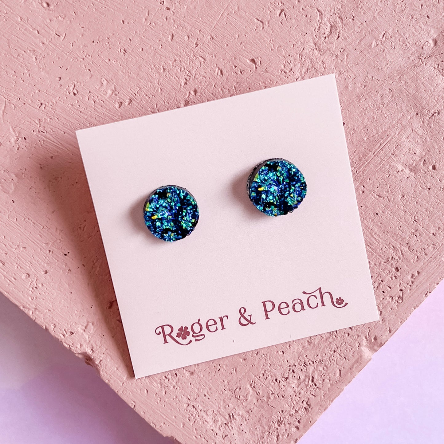 Round Druzy Stud